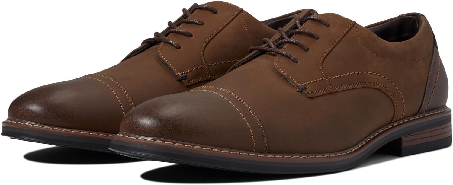 

Оксфорды Centro Flex Cap Toe Oxford Nunn Bush, цвет Brown Crazy Horse