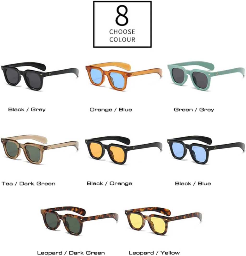 

Женские солнцезащитные очки с заклепками в стиле ретро-панк, мужские желто-синие солнцезащитные очки с защитой от УФ-излучения UV400 UUPTTPL, Leopard Yellow