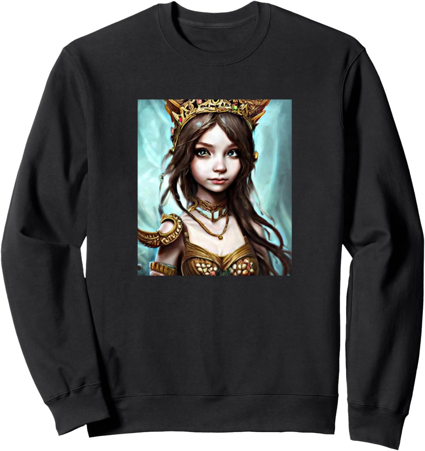

Милая девочка-принцесса, красочная толстовка с принцессой Princess Print Line Art Women - Girl Kids Gift, черный