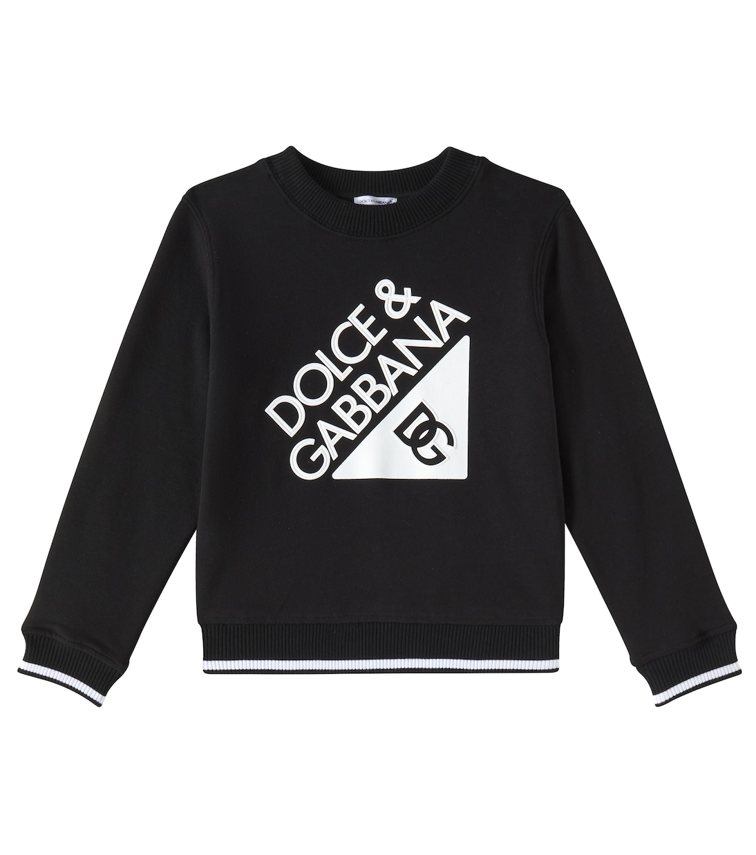 

Толстовка из хлопкового джерси с логотипом Dolce&Gabbana Kids, Nero
