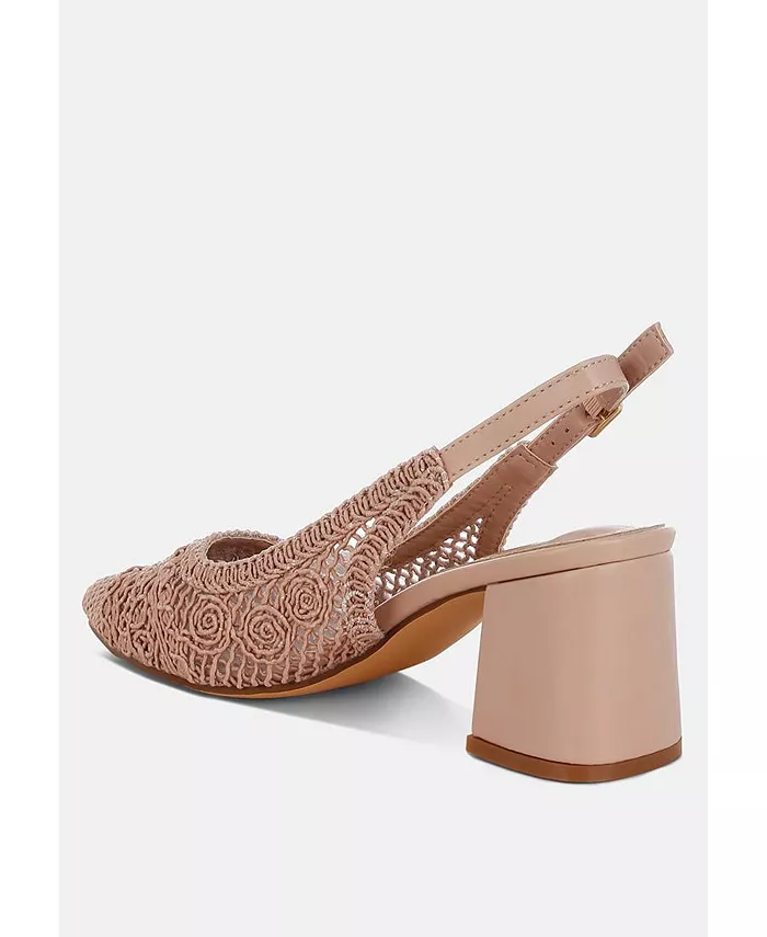 Женские босоножки Tolina Woven Design Slingback London Rag, розовый — фото 3