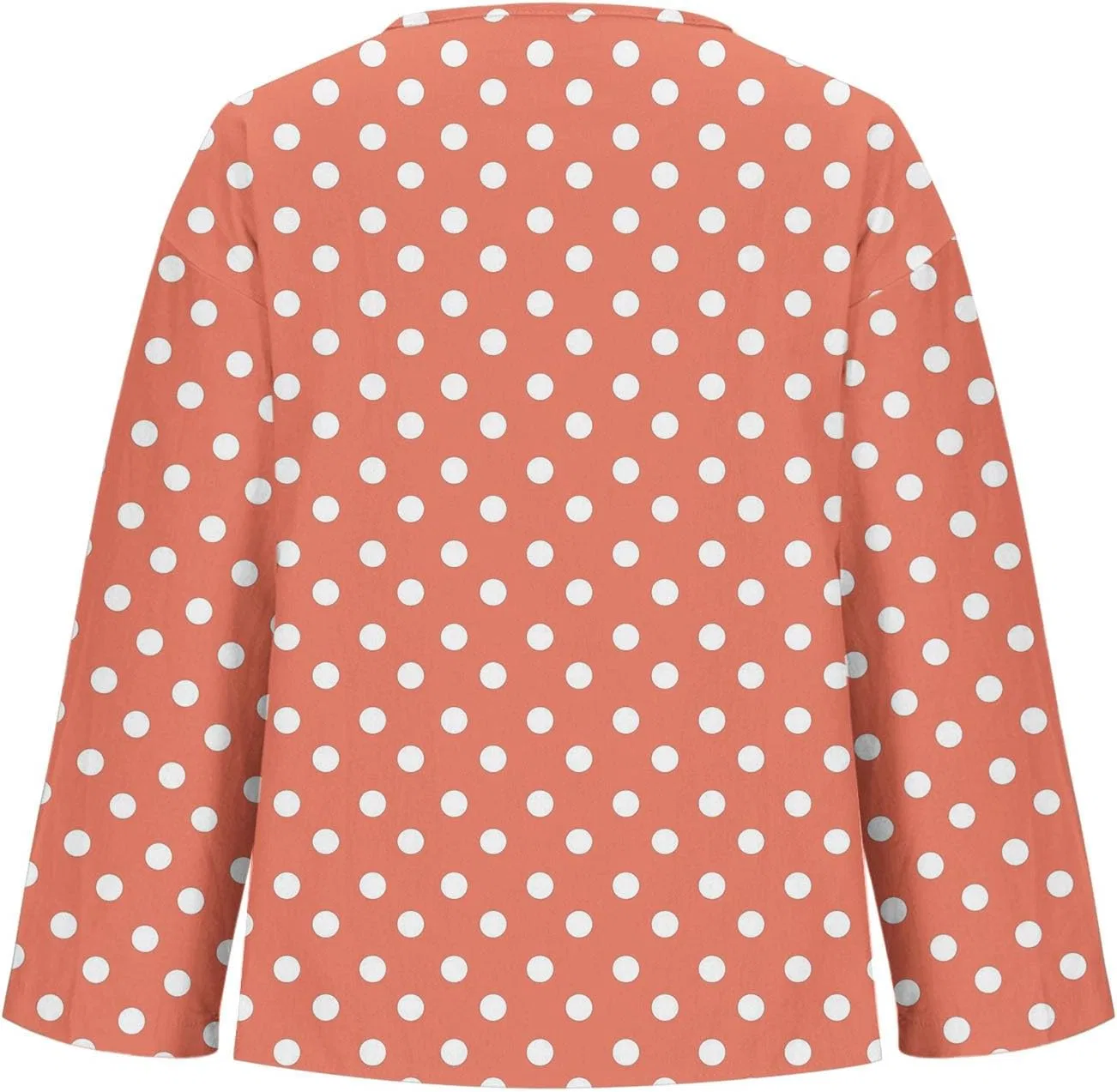 Блуза женская с V-образным вырезом, свободный крой, Polyester, F-84 Burnt Orange — фото 4