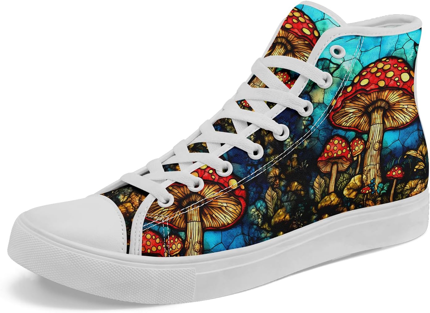 

Крутые настраиваемые высокие кеды с принтом черепа для мужчин и женщин - уникальные яркие высокие кроссовки, удобная повседневная обувь Coolcustomize, оранжевый