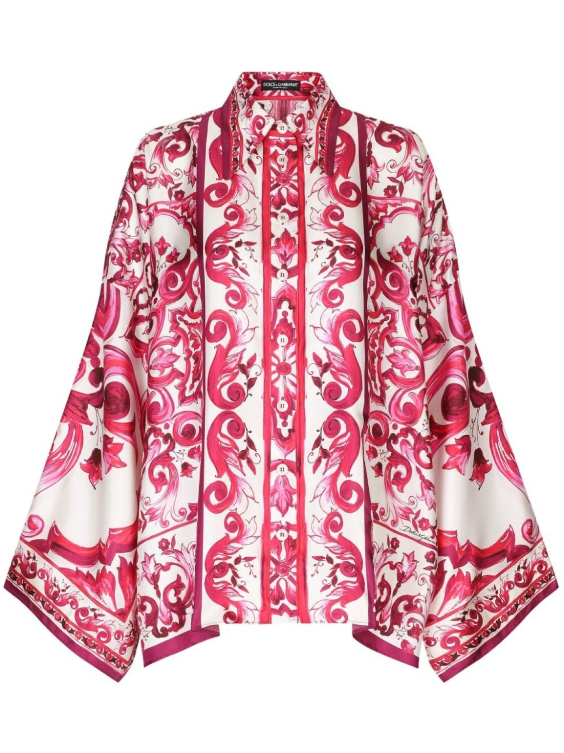 

Dolce & Gabbana рубашка с принтом Majolica, розовый