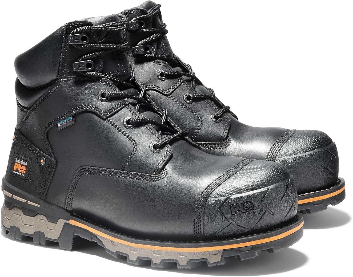Мужские рабочие ботинки Timberland PRO Boondock с композитным носком и водонепроницаемой защитой, высота 6 дюймов, черный — фото 2