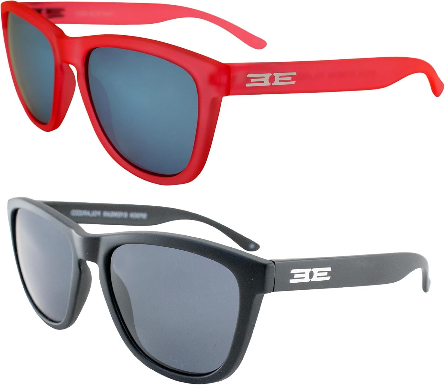 

Солнцезащитные очки Epoch Eyewear Vibe с поляризацией, женские и мужские, 2 пары: розовая оправа с синими зеркальными линзами и черная оправа с дымчатыми линзами, Pink-blue/Black-smoke