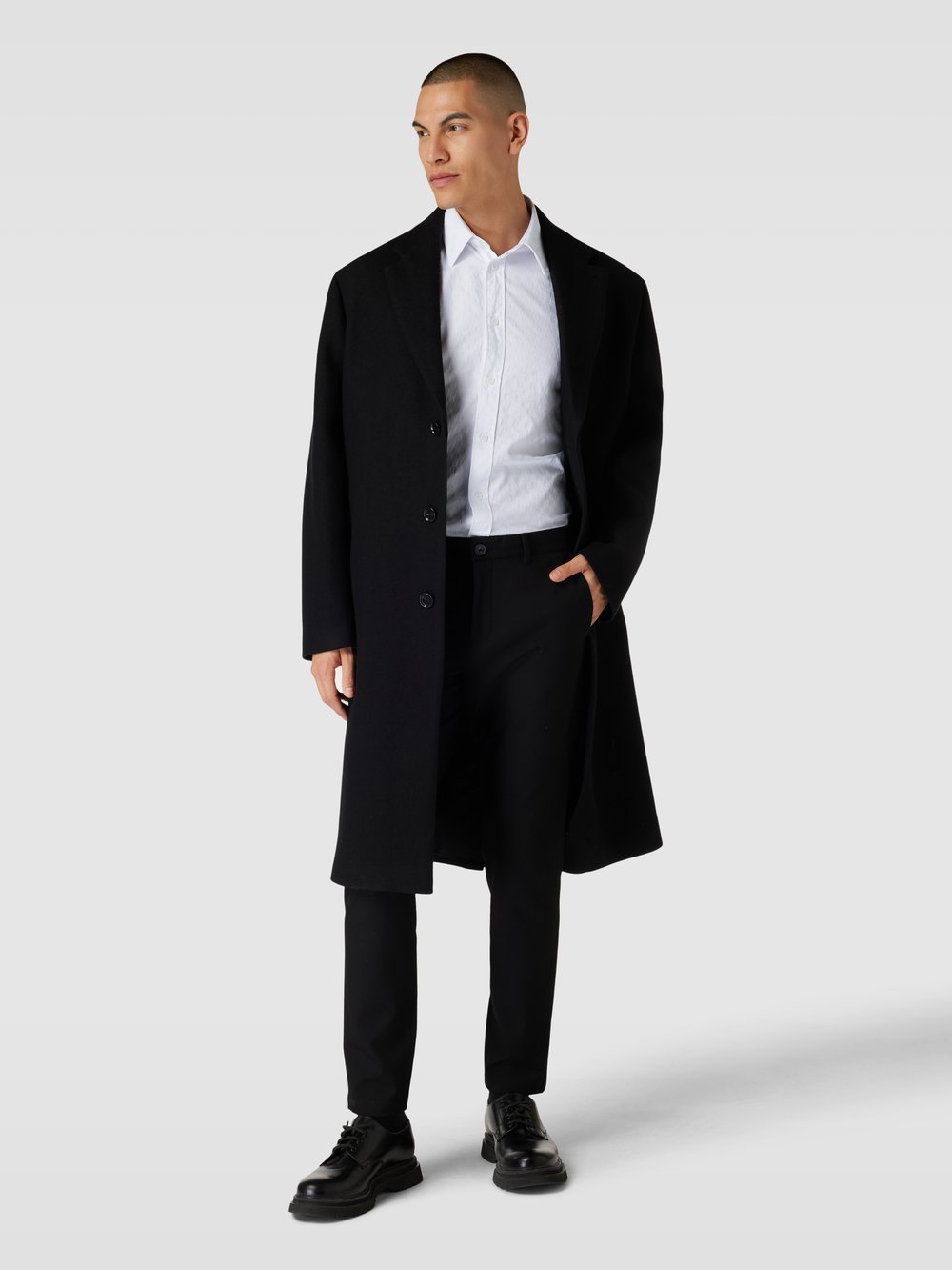

Рубашка делового покроя с клетчатым узором Esprit Collection, белый