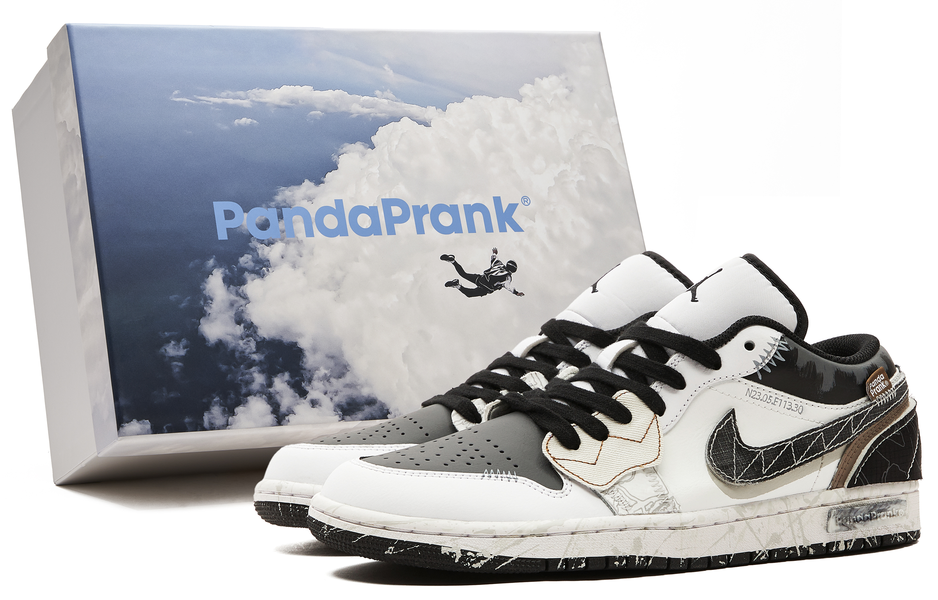 

Jordan Баскетбольные кроссовки Air 1 Vintage, низкие, мужские, цвет: черный/белый/серый