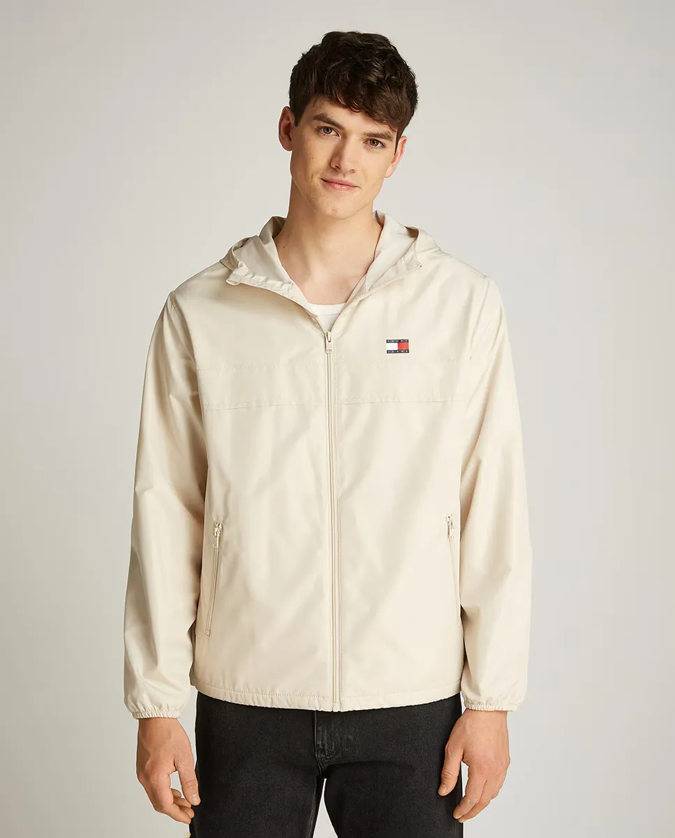 

Мужская ветровка свободного кроя с капюшоном Tommy Jeans, кремовый