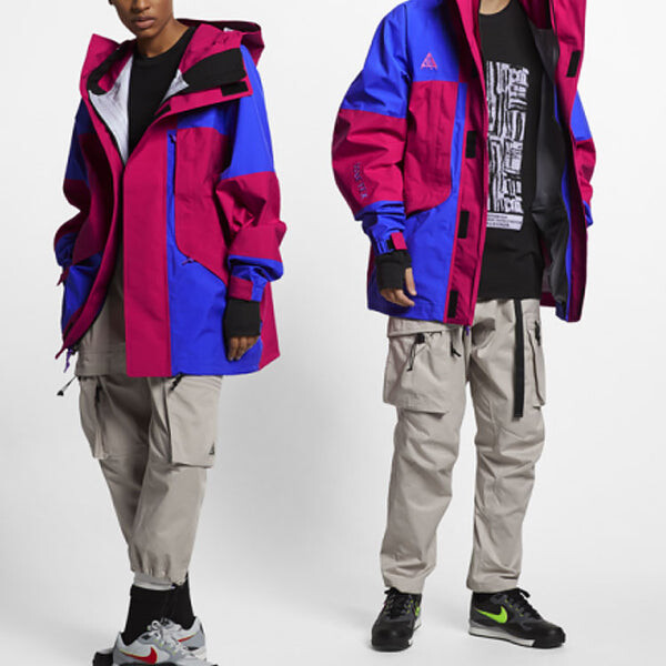 Куртка men's acg gore-tex outdoor windproof hooded jacket red blue 'rush pink hyper royal' Nike, розовый — фото 2