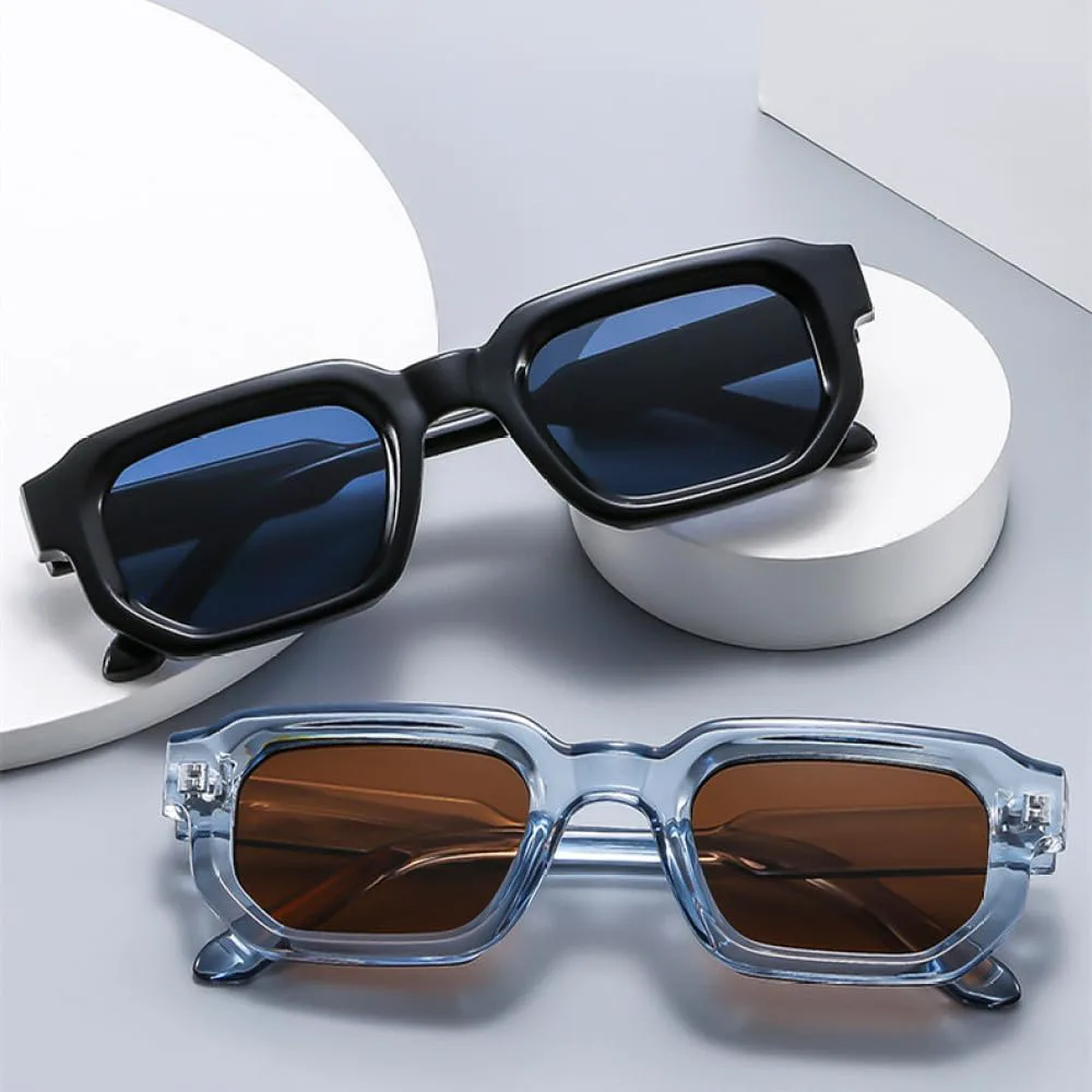 

Женские солнцезащитные очки LVTFCO Fashion, защита от УФ-излучения UV400, винтажные, голубые, в стиле панк, мужские солнцезащитные очки, Transparent Blue