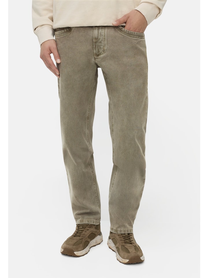 

Camel Active Свободные брюки пятиточечного кроя из смеси хлопка и эластана, цвет хаки