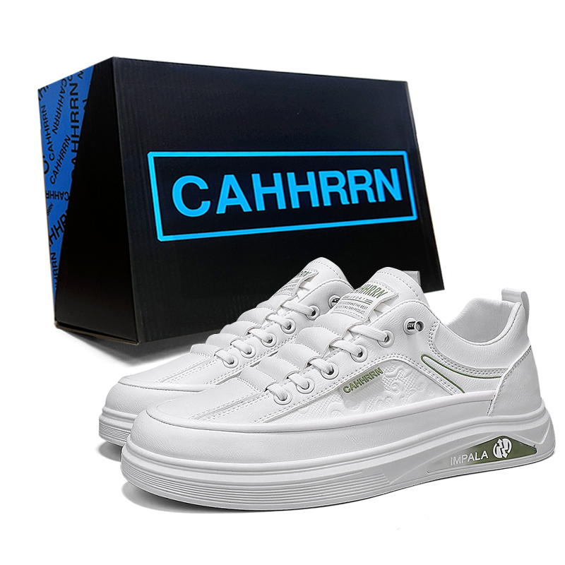

CAHHRRN Низкие скейтерские кроссовки мужские бело-зеленые, цвет White Green