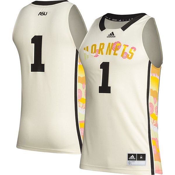 

Мужская баскетбольная майка Alabama State Hornets #1 в цвете хаки Adidas