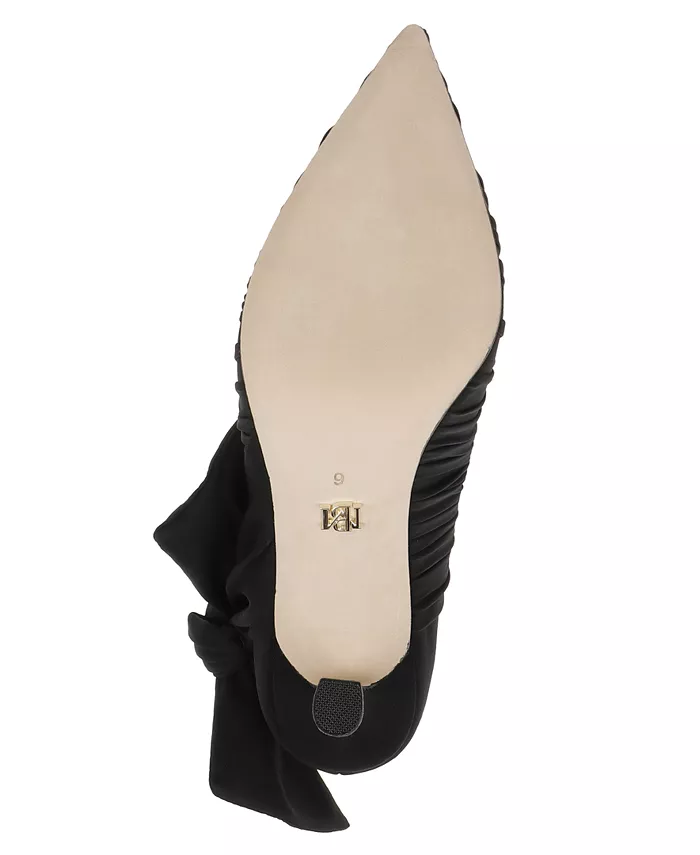Женские вечерние туфли-лодочки Vanesa с бантом Badgley Mischka, черный — фото 4