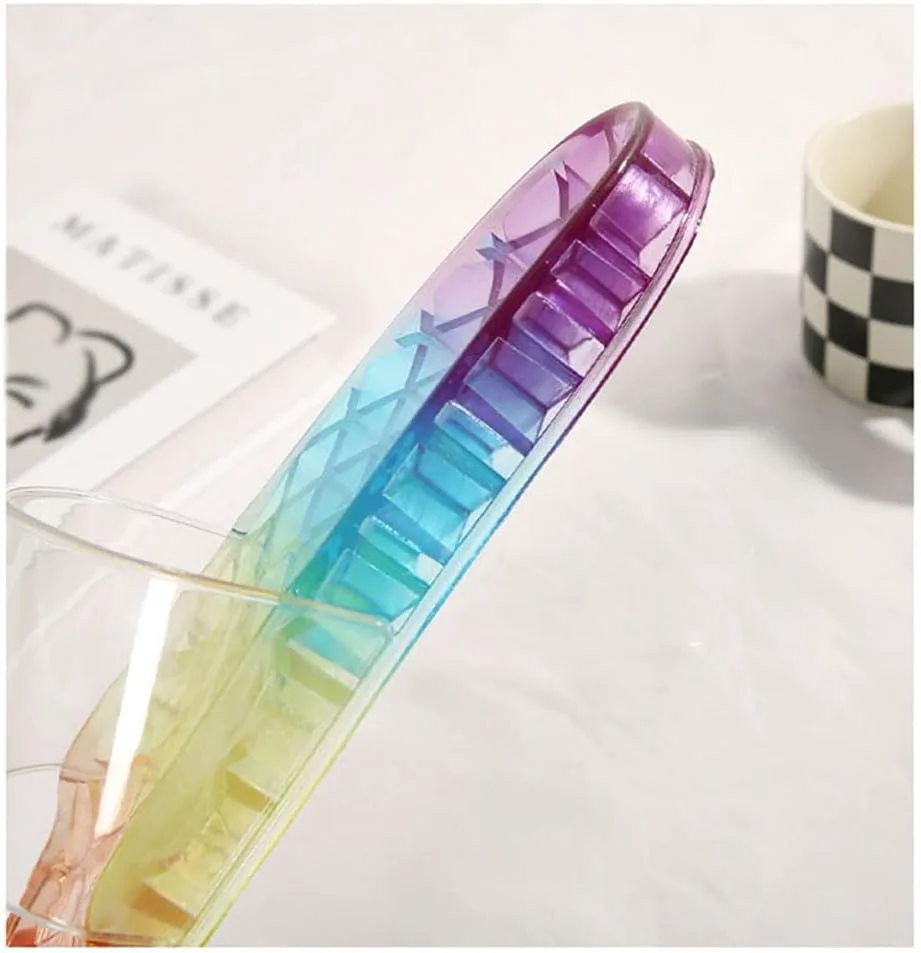 

Summer Bathroom Shower Home Couple Crystal Slippers, Transparent Indoor Men's and Women's Anti slip Thick Sole Plastic Slippers Comfortable Walking Сандалии BYDZKJ
