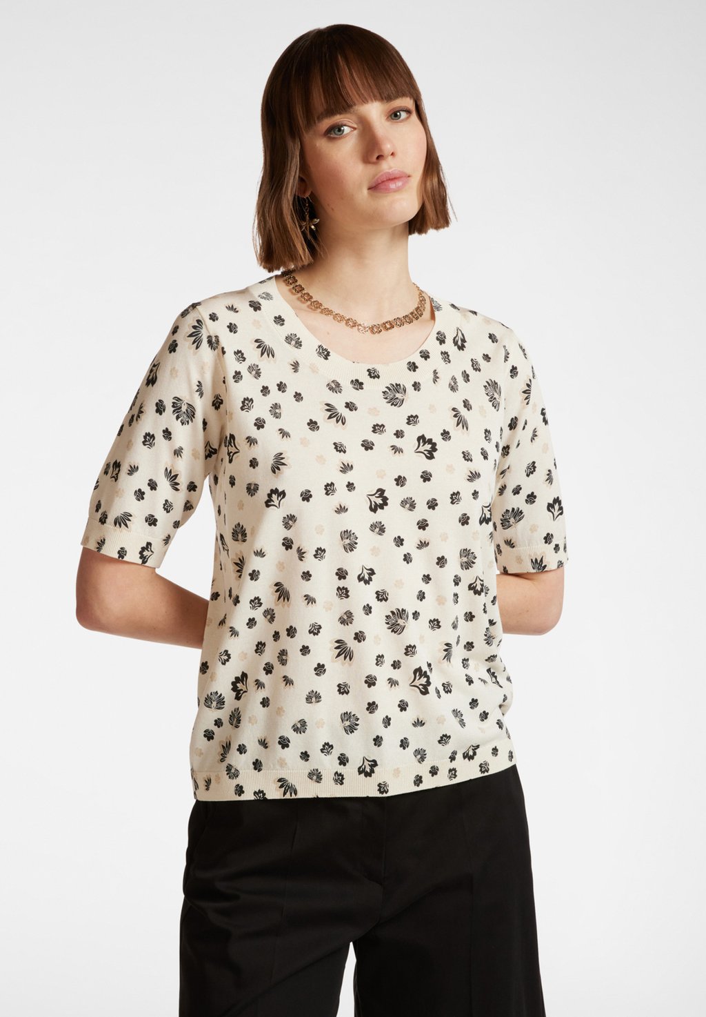 

Футболка с принтом STAMPATA Elena Mirò, черный