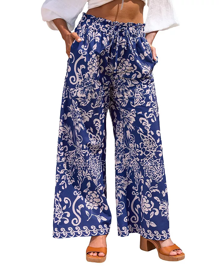 

Женские брюки Bloom on By Floral Cupshe, синий