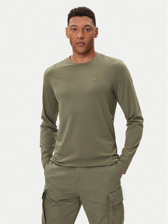 

Лонгслив regular fit Salis NP0A4HN7 Napapijri, зеленый