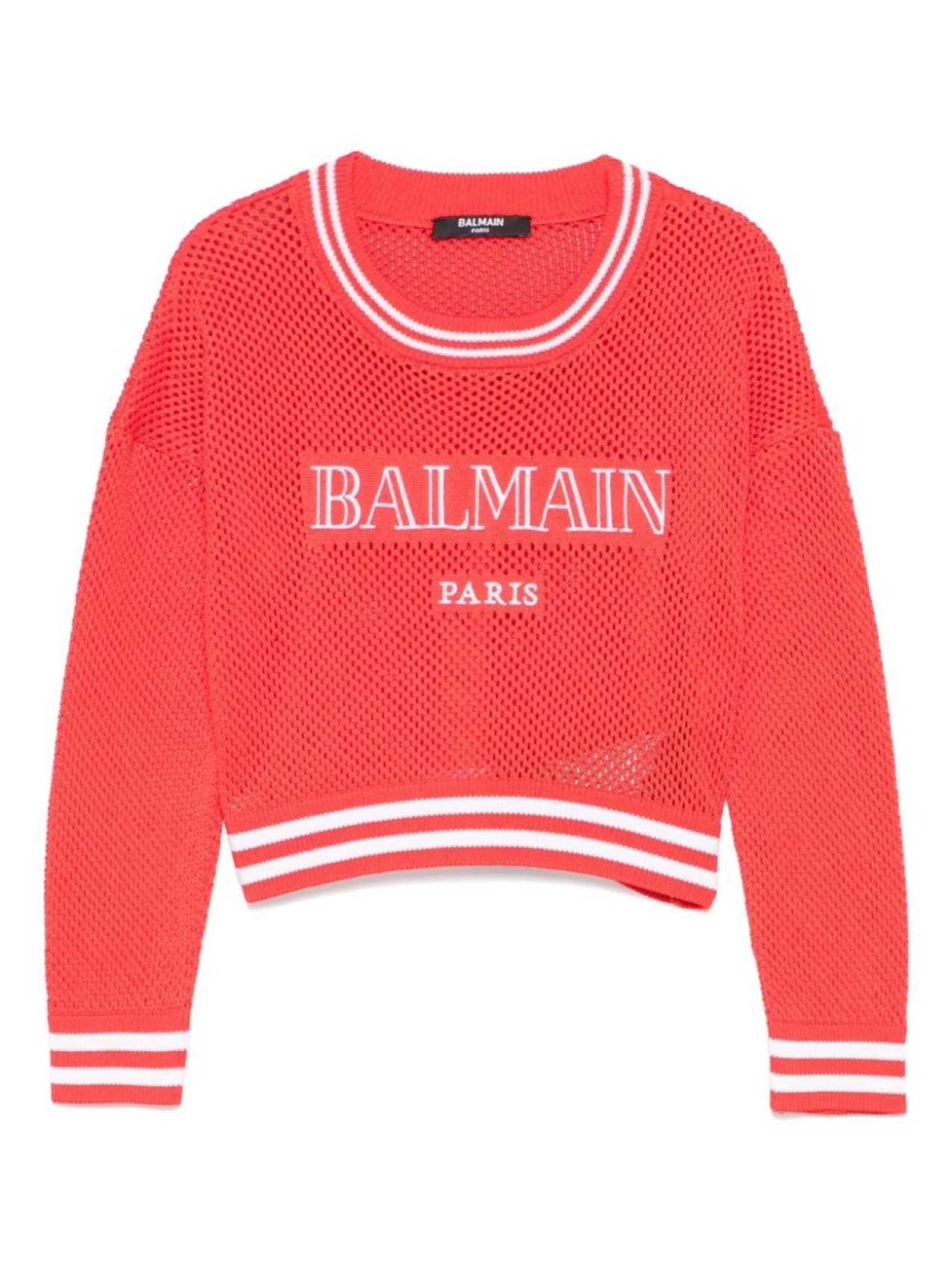 

Balmain Kids свитер с вышитым логотипом, красный