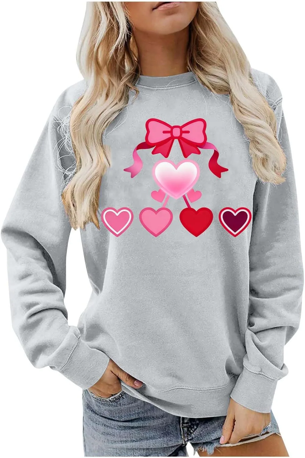 

Свитшот Valentine's для женщин с принтом в виде сердца SCRRMZO