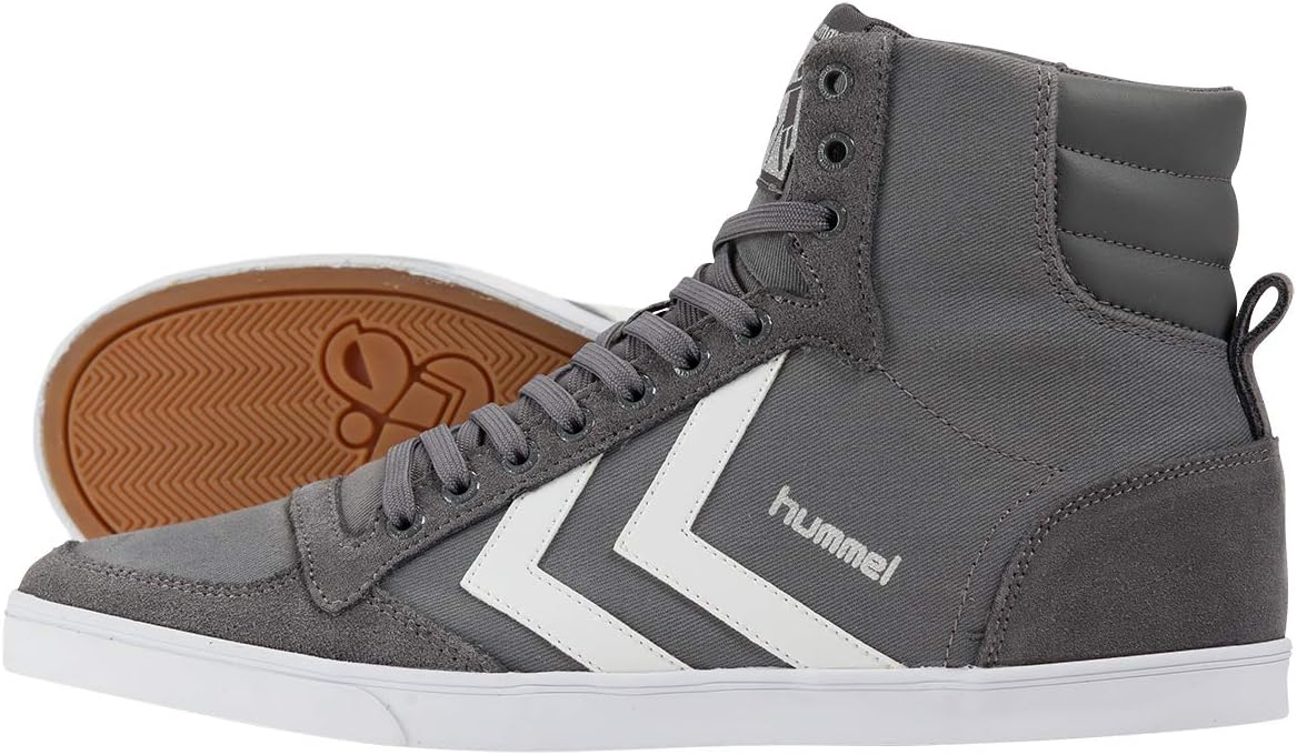 Мужские высокие кроссовки Hummel, белый/серый — фото 2