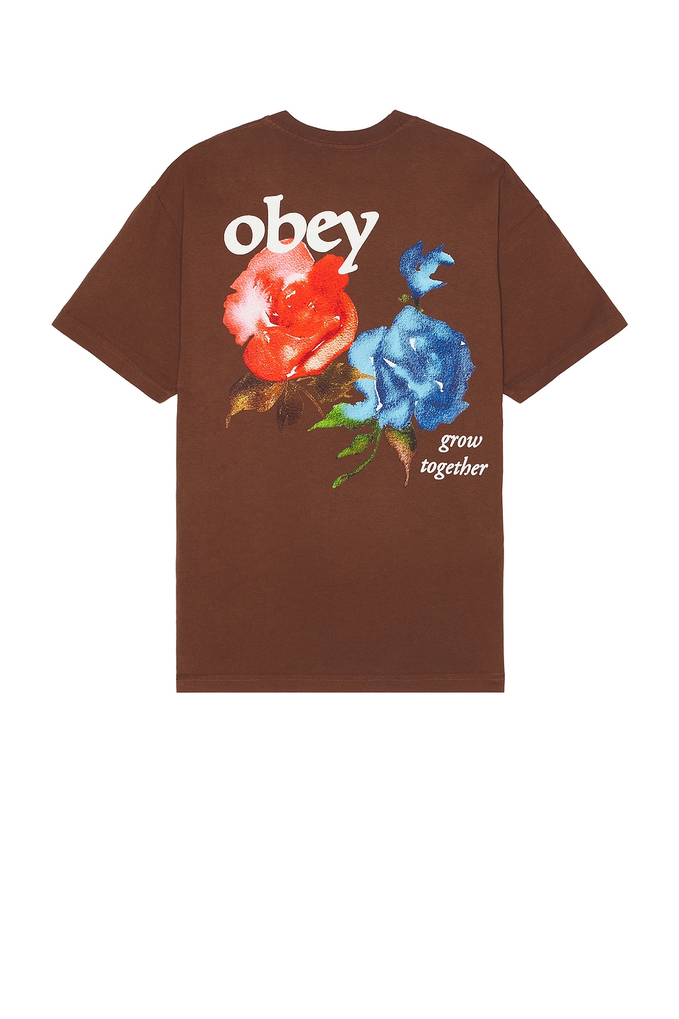 

Футболка «расти вместе» Obey, цвет sepia