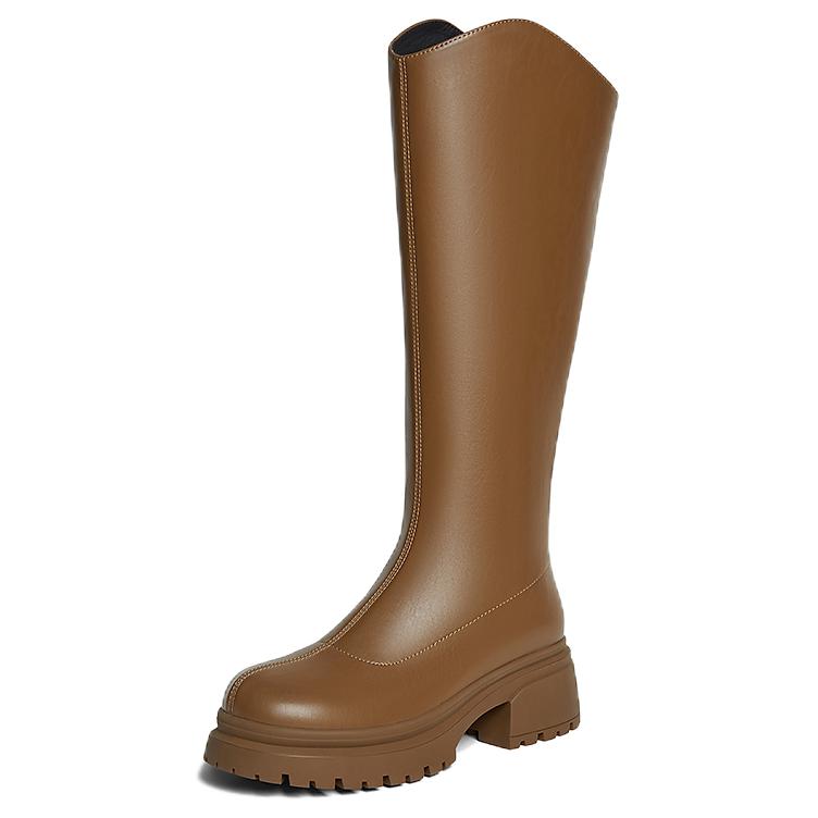 BATA Женские высокие сапоги светло-коричневые, цвет Light Coffee — фото 2