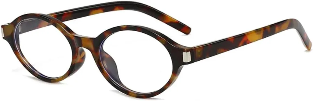 

Модные маленькие овальные солнцезащитные очки для женщин, защита от УФ-излучения UV400, ретро-панк, мужские, леопардовый принт, синие UUPTTPL, Leopard Clear