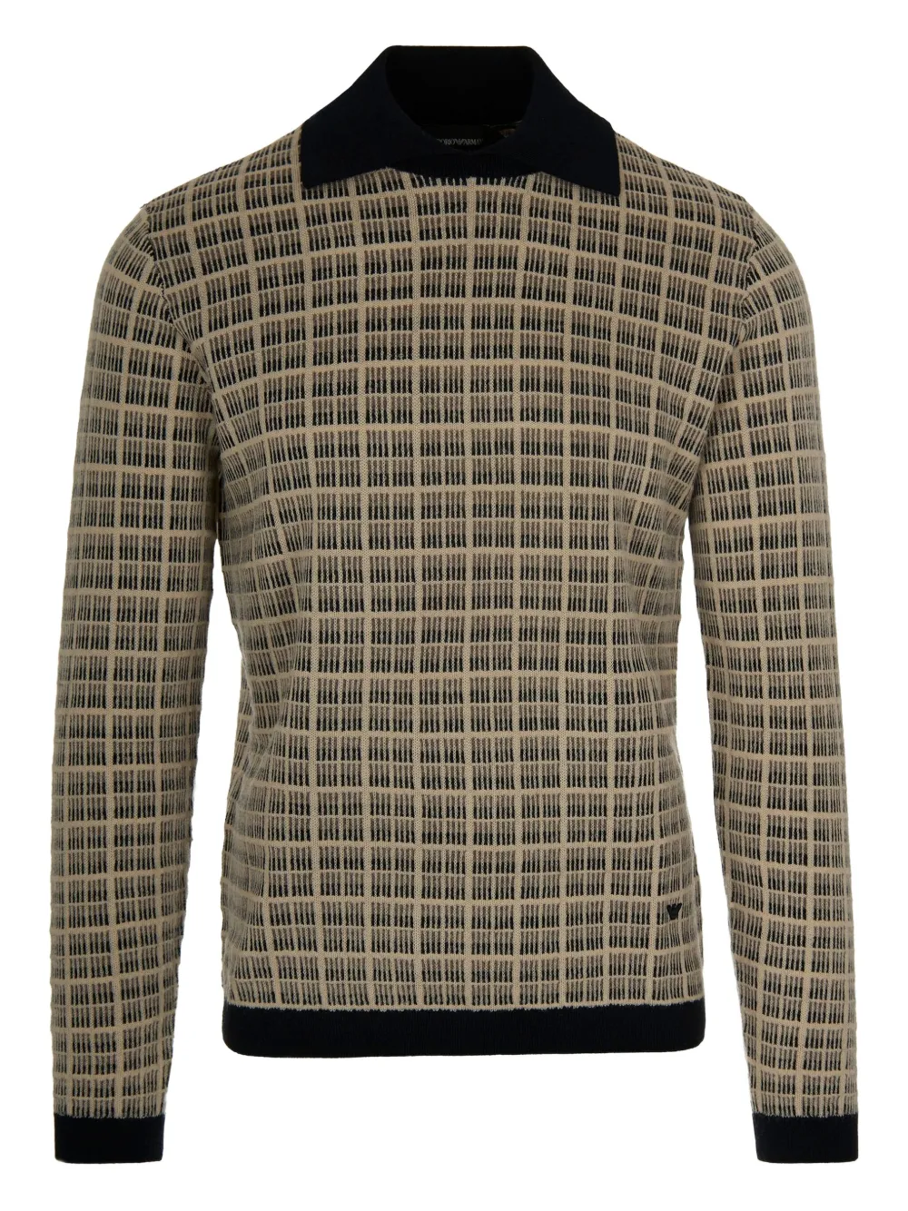 

Рубашка-поло в клетку EMPORIO ARMANI, коричневый