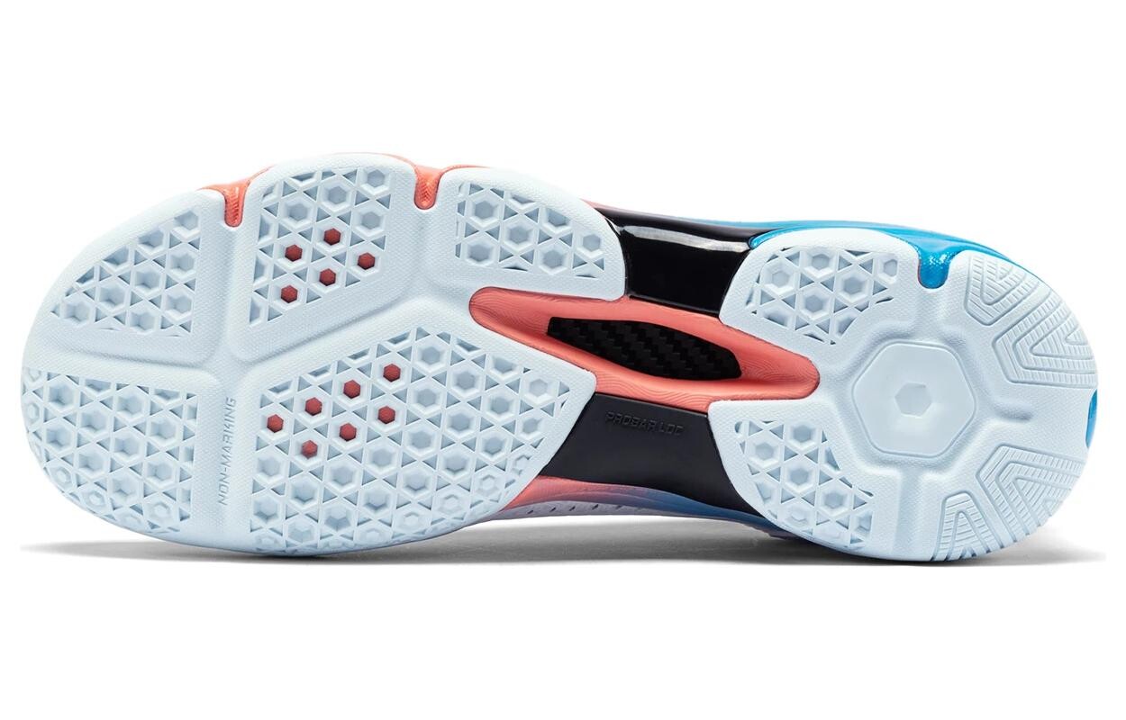 Кроссовки LINING Badminton Shoes Unisex Low-top White/Royal Blue, голубой — фото 4