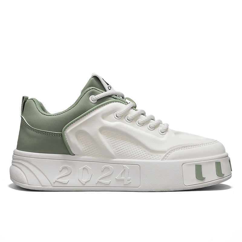 

CAHHRRN Низкие скейтерские кроссовки мужские бело-зеленые, цвет White Green