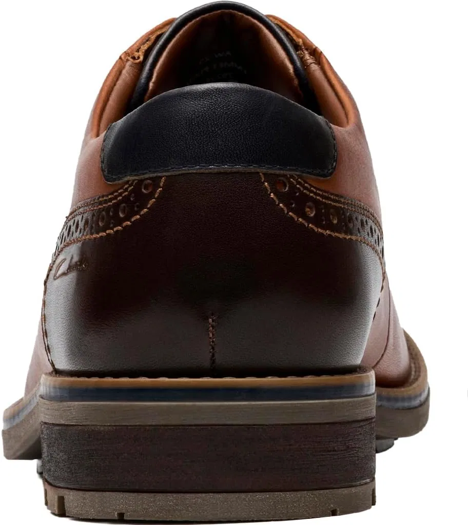 Мужские туфли-оксфорды Clarks Emmet Plain, Tan Leather — фото 2