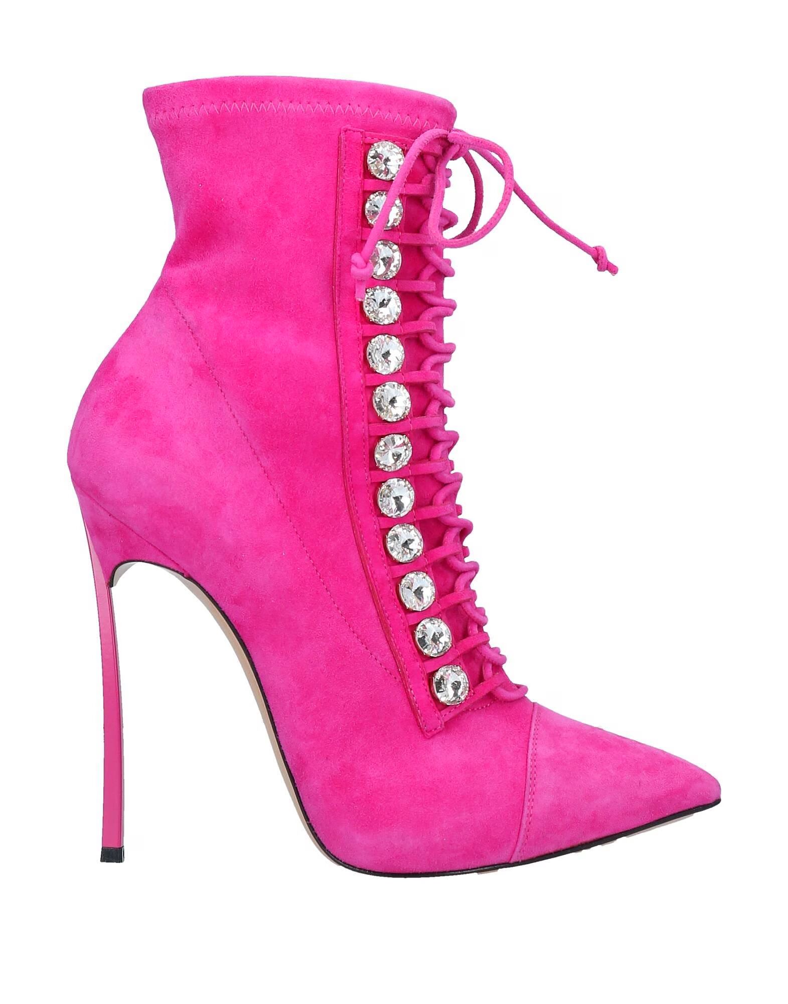 Ботильоны Casadei, фуксия