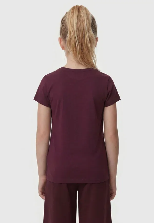 Футболка детская Guess Kids teens ss t-shirt_logo print t-shirt, темно-коричневая — фото 2