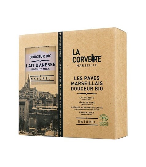 

Набор из 4-х ароматических марсельских мыл, Trotuary Marseille BIO, 4x100г, La Corvette