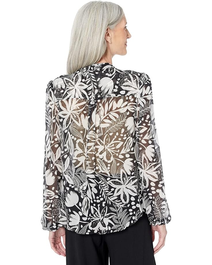 

Топ MILLY Glora Painted Tiger Lily Top, черный/белый