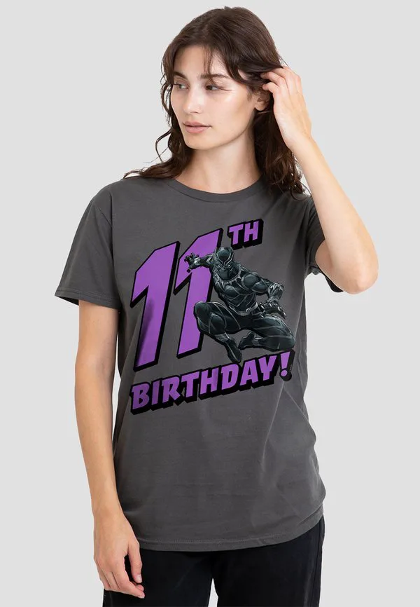

Футболка с принтом «черная пантера» ко дню рождения Marvel, Anthracite, Черный, Футболка с принтом «черная пантера» ко дню рождения Marvel, Anthracite