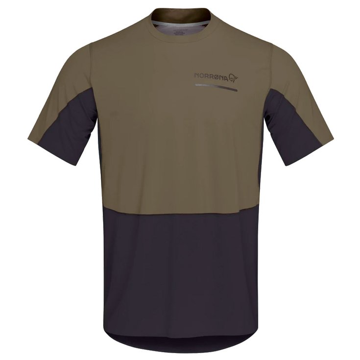 

Футболка Trail senja equaliser облегченная футболка m's olive night - l Norrona