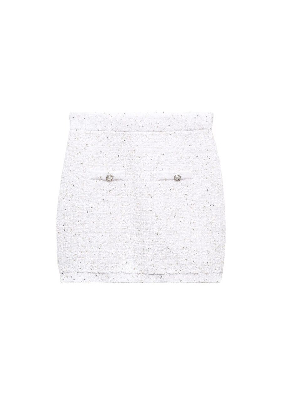 

Юбка Mango NAOMI, цвет White/Mottled White