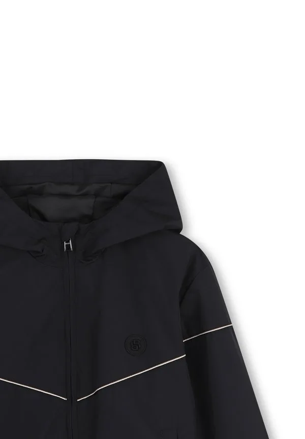 Легкая куртка унисекс с капюшоном Boss Kidswear, Black — фото 3