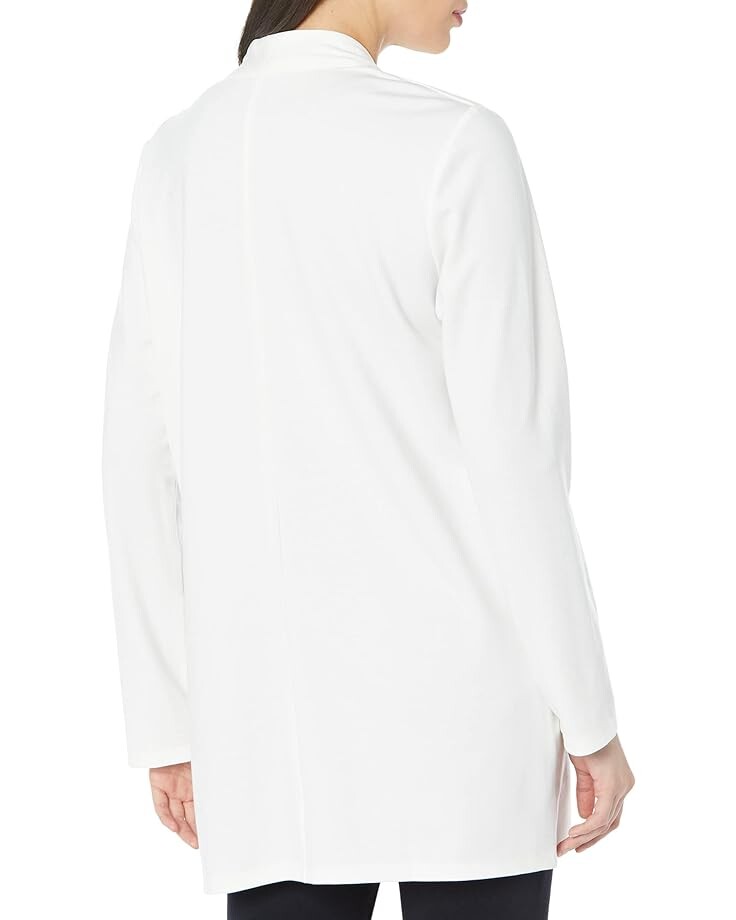 

Куртка Eileen Fisher High Collar Long Jacket, слоновая кость