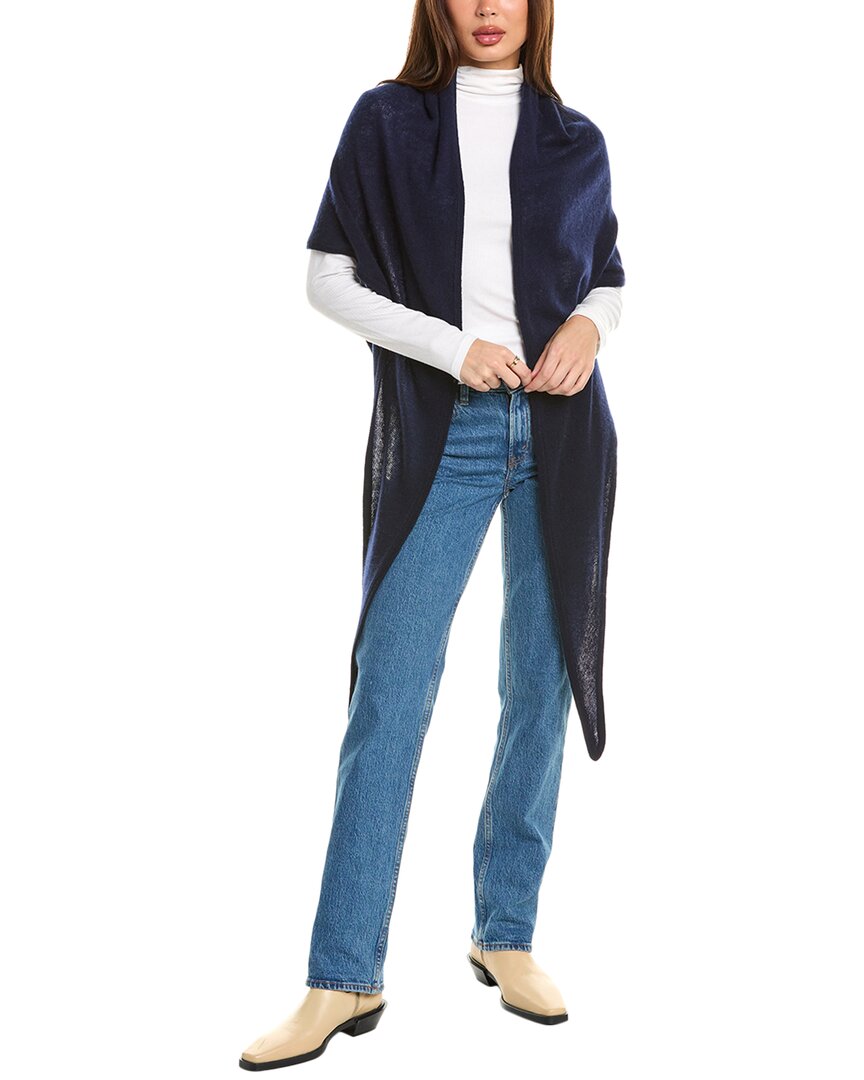 

Amicale Кашемировый трикотажный шарф с треугольным кашемировым узором Amicale Cashmere, синий