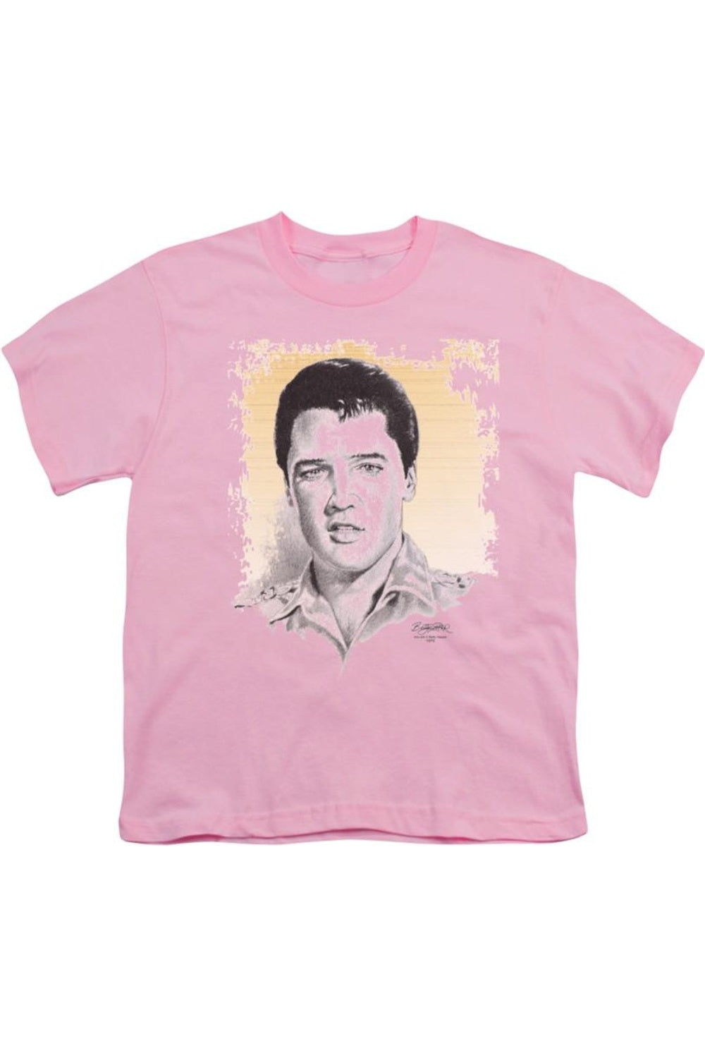 

Футболка с коротким рукавом для подростков "Кумир мальчишек" Elvis Presley Gildan, розовый