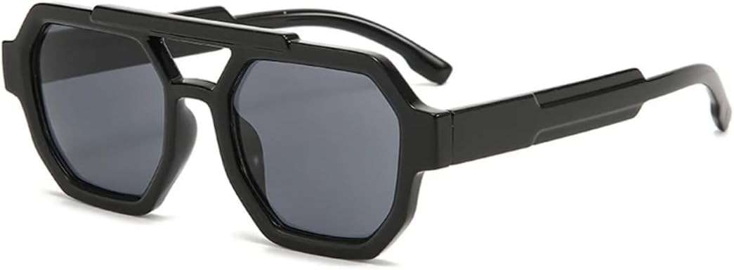 

Солнцезащитные очки для мужчин и женщин - защита UV400 - линзы с двойной перемычкой и градиентным покрытием для занятий спортом на открытом воздухе и вождения DSVIGF, Black Gray