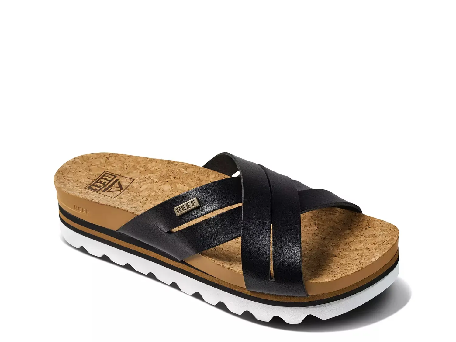 Cushion Bloom Hi Босоножки на платформе Reef, Black/Tan