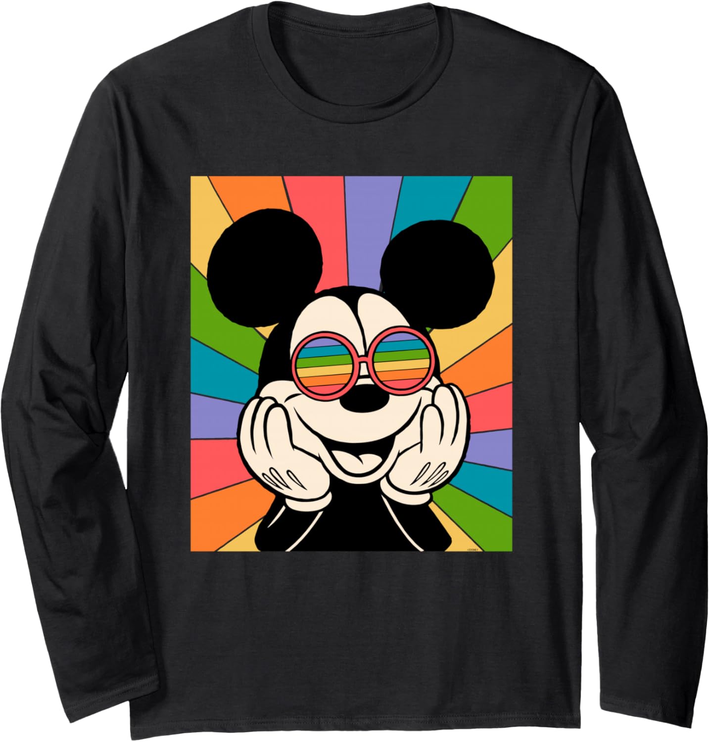 

Футболка с длинными рукавами Disney Mickey Mouse Sunburst Retro, черная
