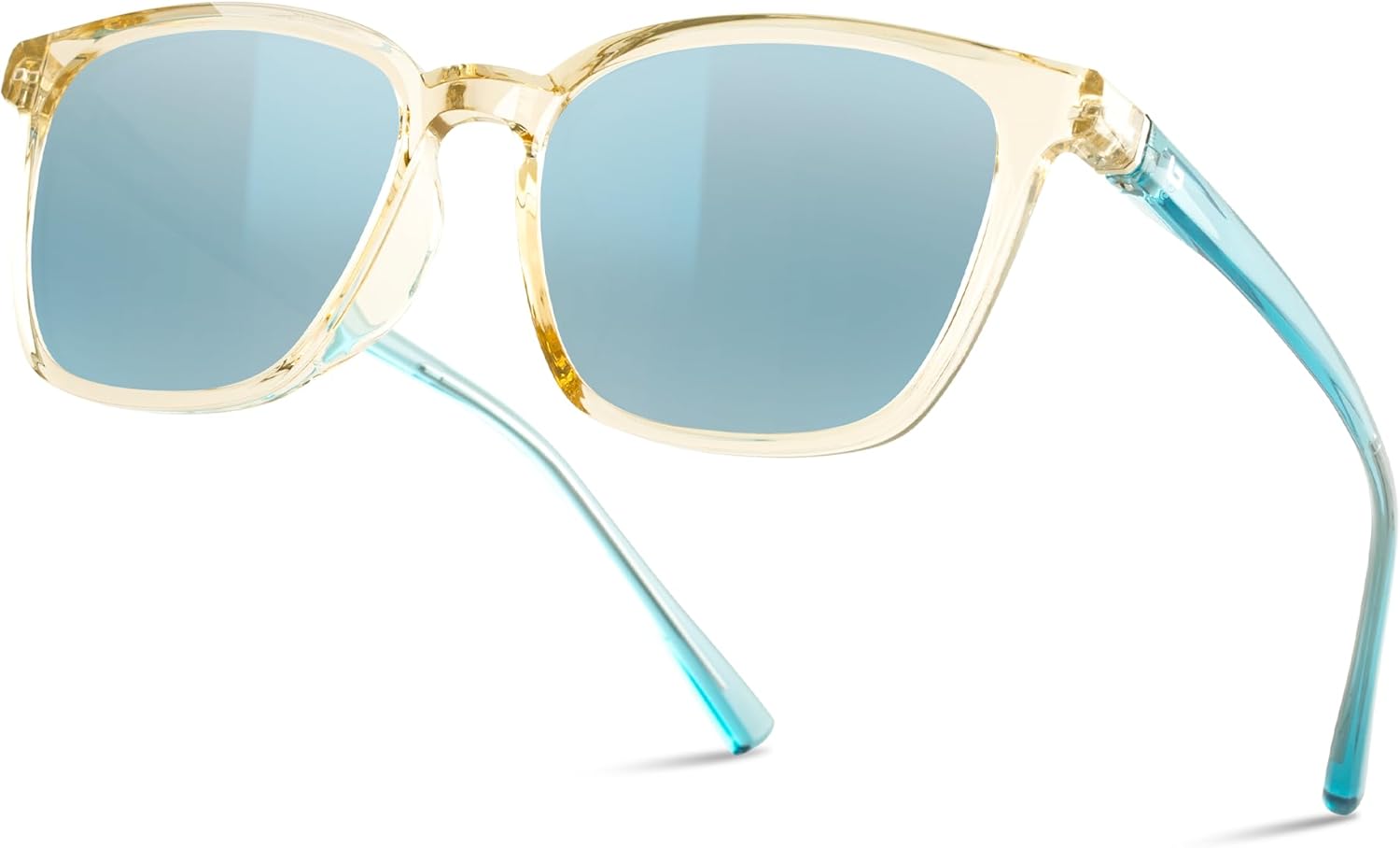 

Солнцезащитные поляризованные очки BNUS с устойчивыми к царапинам линзами Corning обеспечивают превосходную четкость изображения и защиту от УФ-излучения B.N.U.S, Transparent Buttercup&aqua Haze Clear/Silver Mirrored Lens