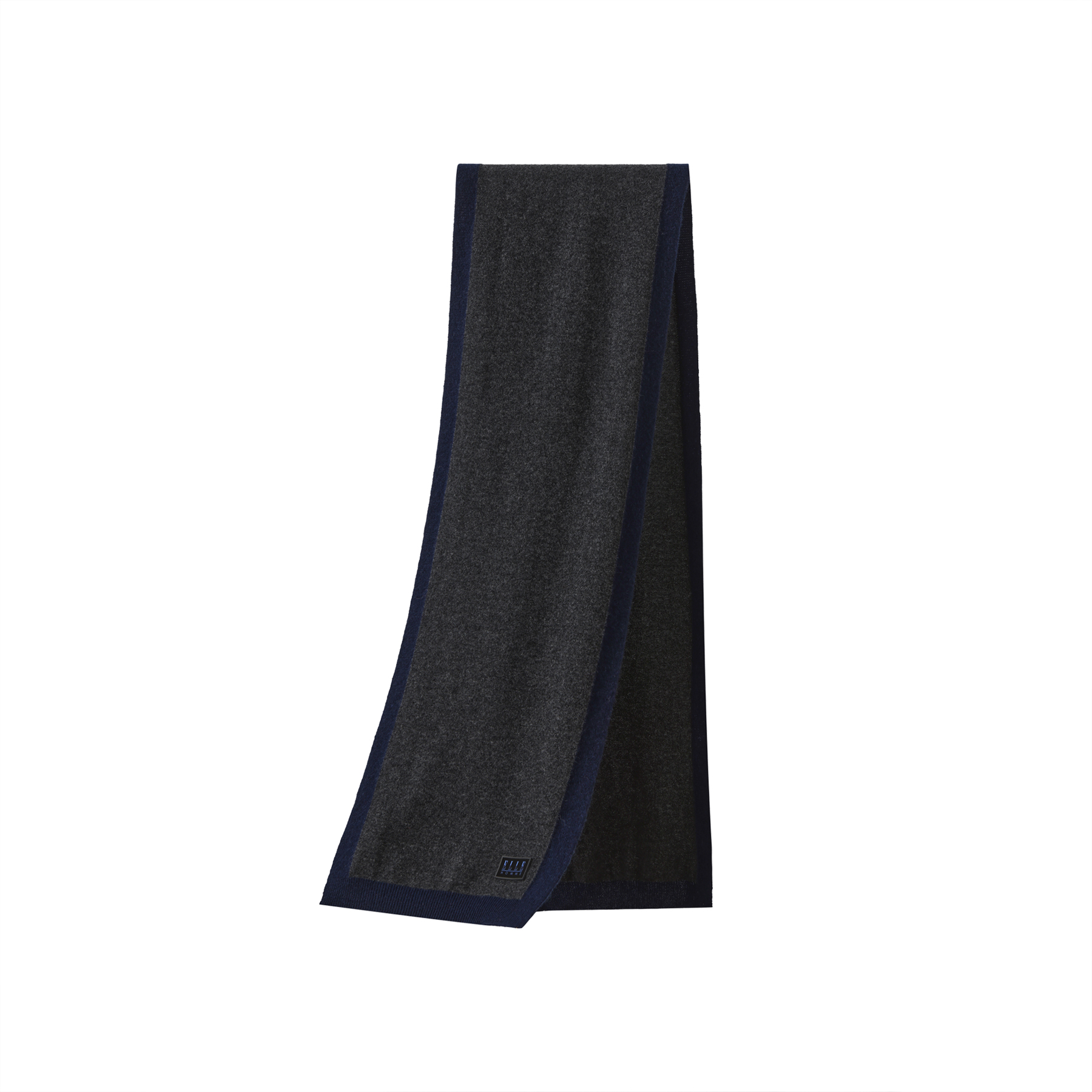 

Шарф из овечьей шерсти вязаный мужской ELLE, синий серый