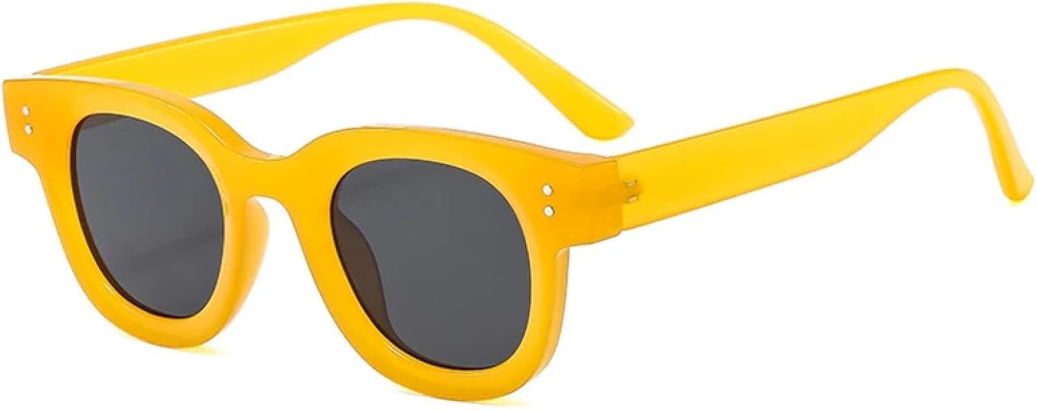 

Солнцезащитные очки с защитой от УФ-излучения UV400 для женщин и мужчин | Сине-желтые оттенки в стиле панк с заклепками | для занятий спортом на открытом воздухе DSVIGF, Yellow Gray